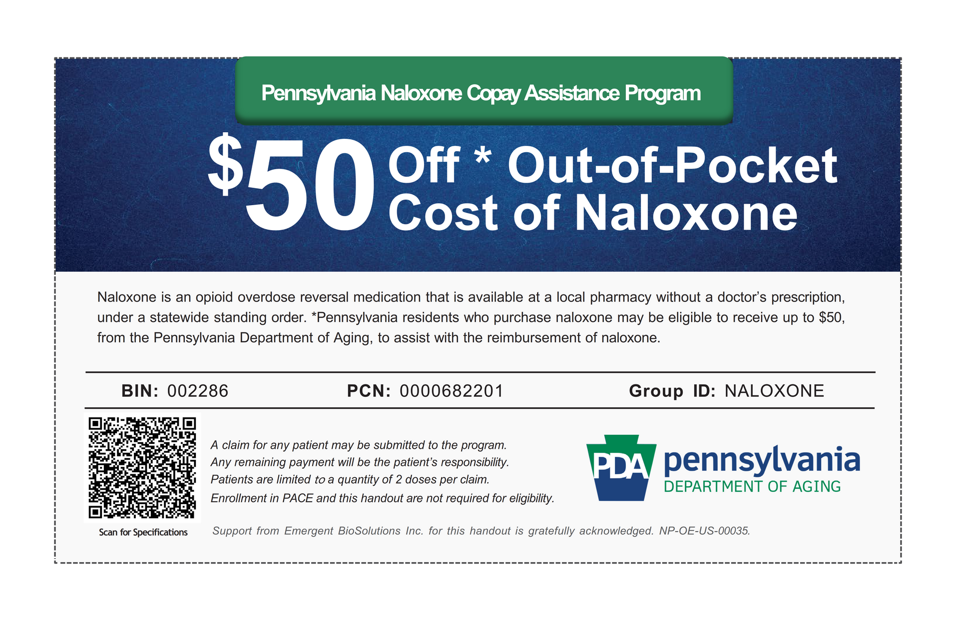 Naloxone coupon