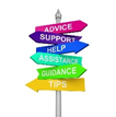 Picture of sign post – advice, support, help, assistance, guidance and tips